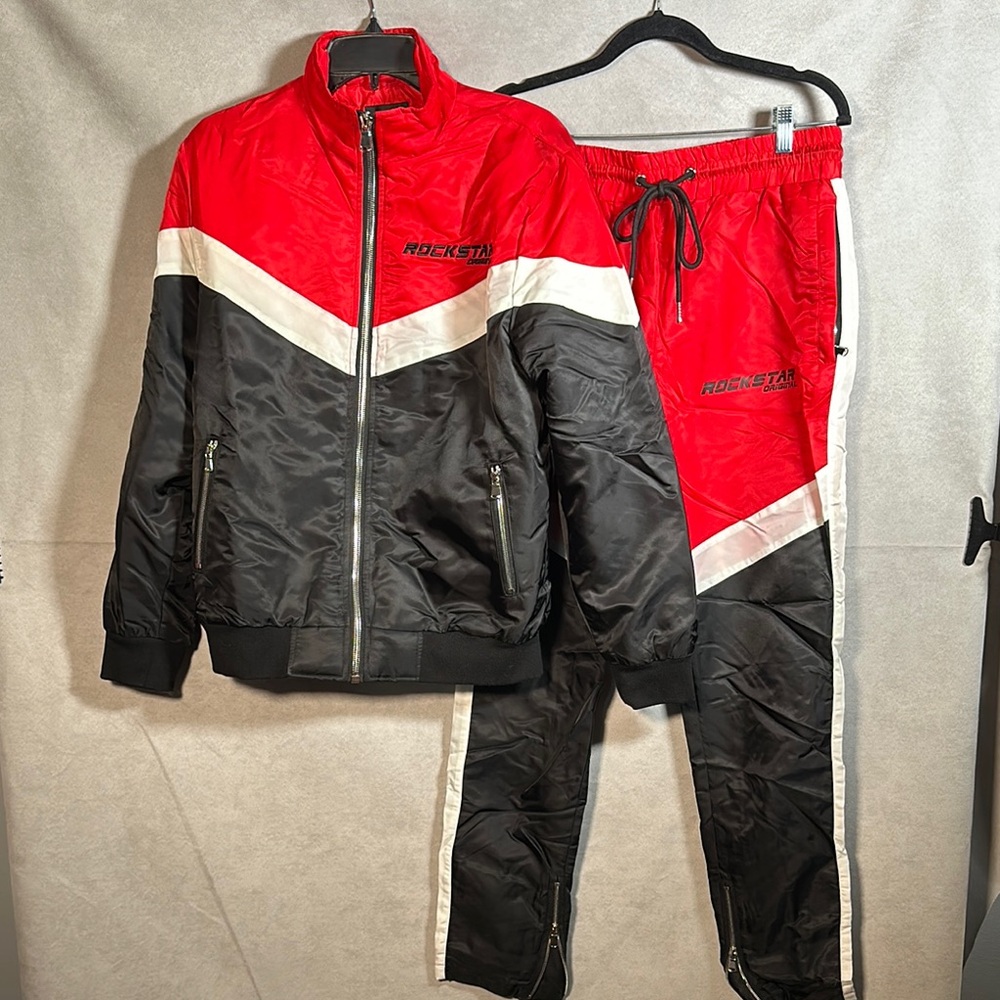 Like New‼️ Rockstar Original Red and Black Tracksuit
